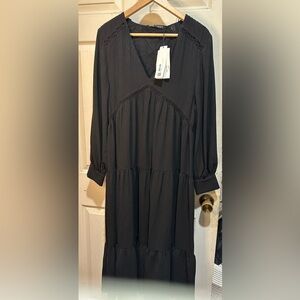 Zara Black Long Sleeve Dress